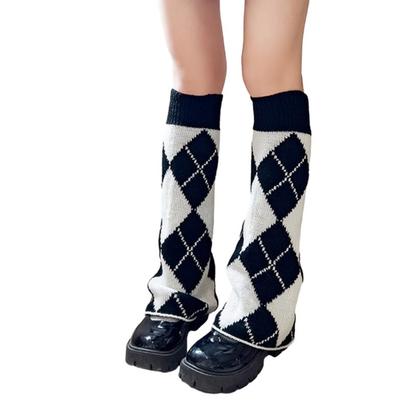 Rozkloszowane getry dla kobiet dziewczynki styl japoński Lolitas nakładka na buty skarpetki gotyckie Harajuku nakładka na nogę środkowa podkolanówka