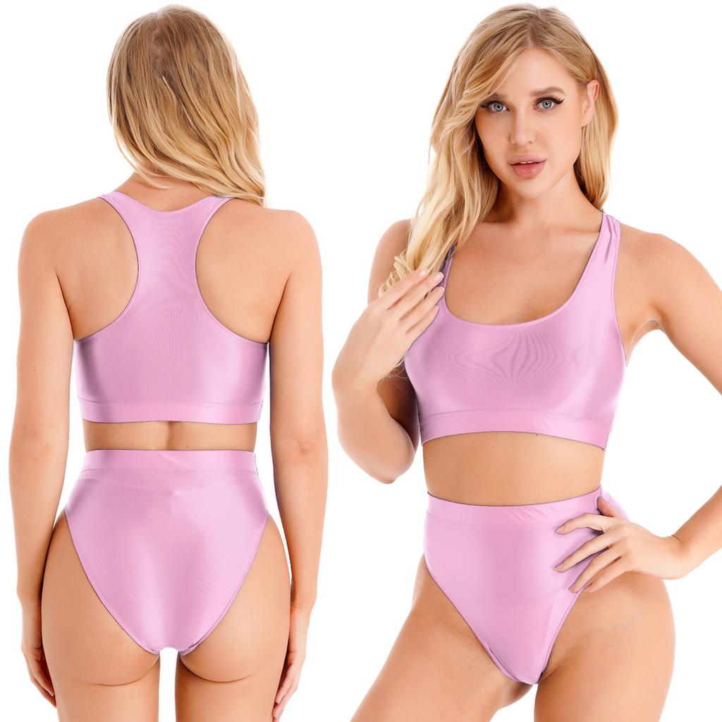 Damski strój kąpielowy bikini Jednokolorowe damskie dwuczęściowe bikini Strój kąpielowy Stroje kąpielowe Kostiumy kąpielowe Kostium kąpielowy