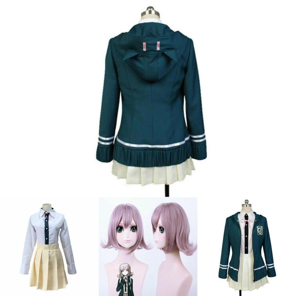 Kostium Cosplay Uniforma Chiaki Nanami z Danganronpy Wykonany z Miękkiego Materiału Dla Komfortu