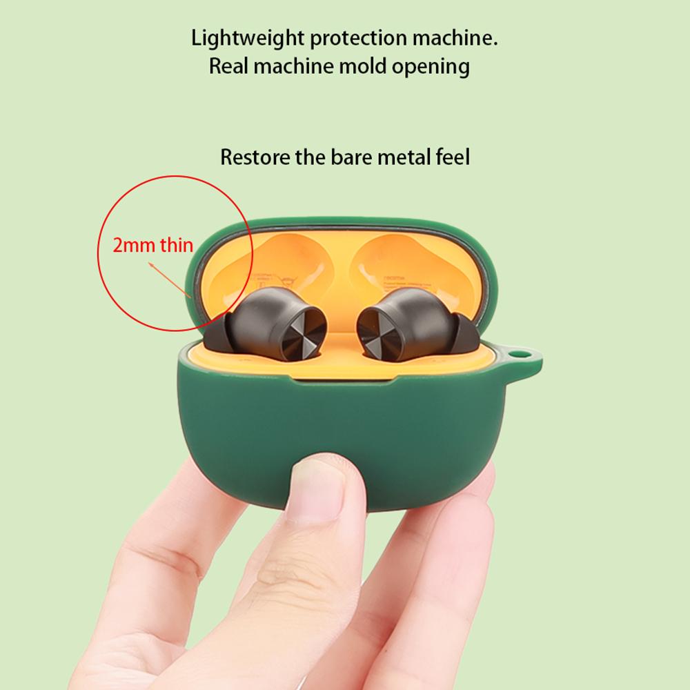 Pro Realme Buds T200x Ochranné pouzdro Bluetooth-kompatibilní sluchátka Silikonový kryt s háčkem