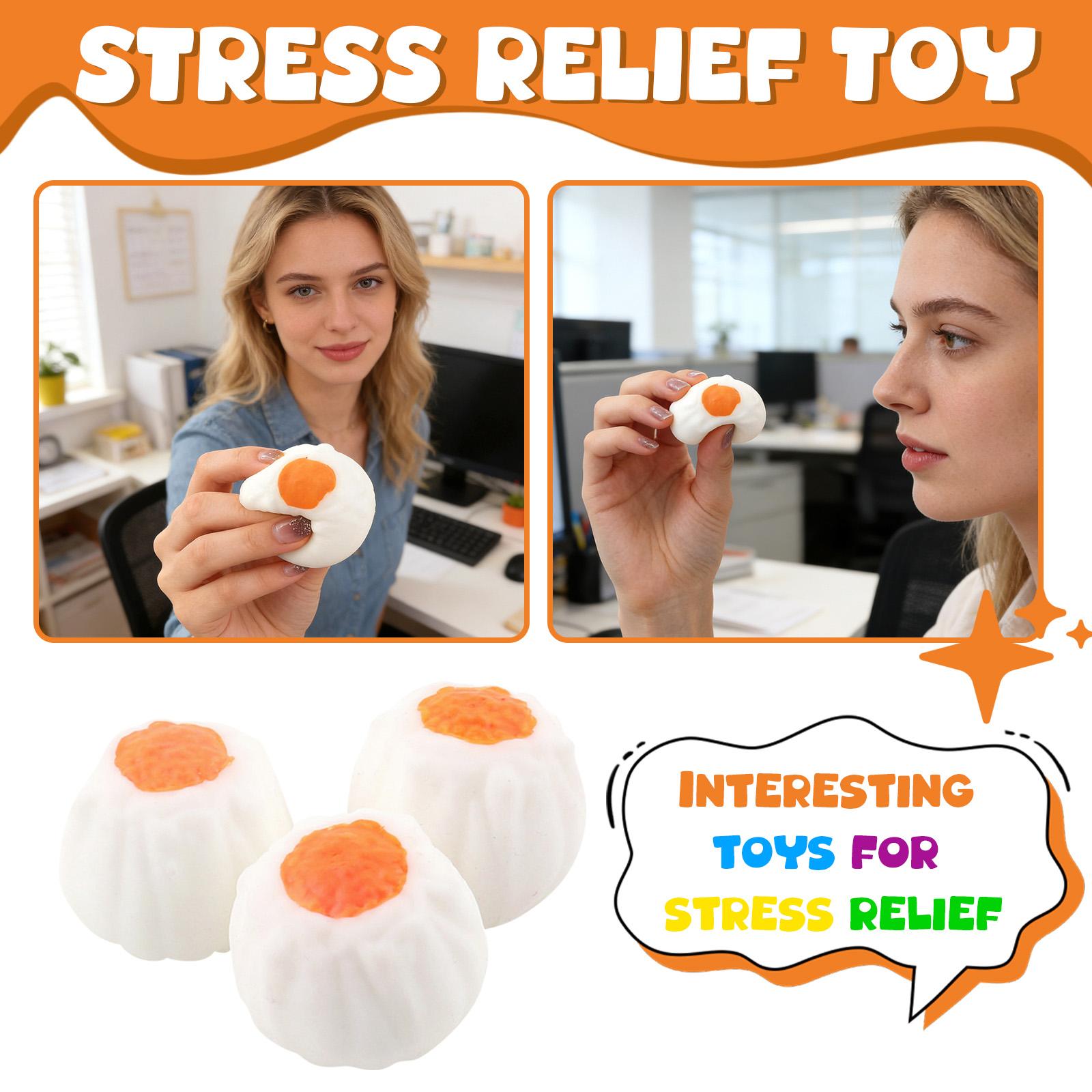 

Cute Shumai Toy, 44cm Steamed Dumpling Stress Relief Toy, Soft Sensory Toy For Kids Adults Party Favors (3 Pcs) One Size