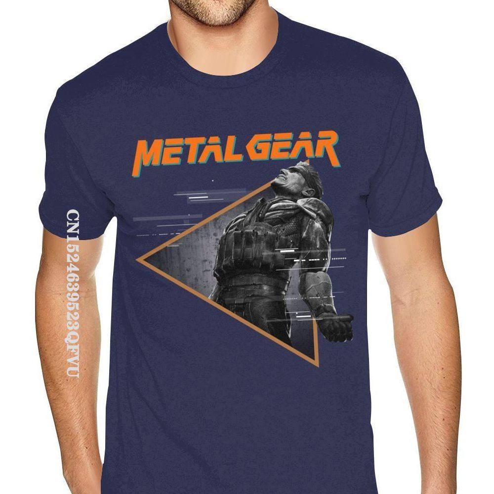Cheap Custom Metal Gear Solid Tee Mens Bespoke England Style Tshirts Men Retro Cotton Crew Tees Shirts Gothic Style