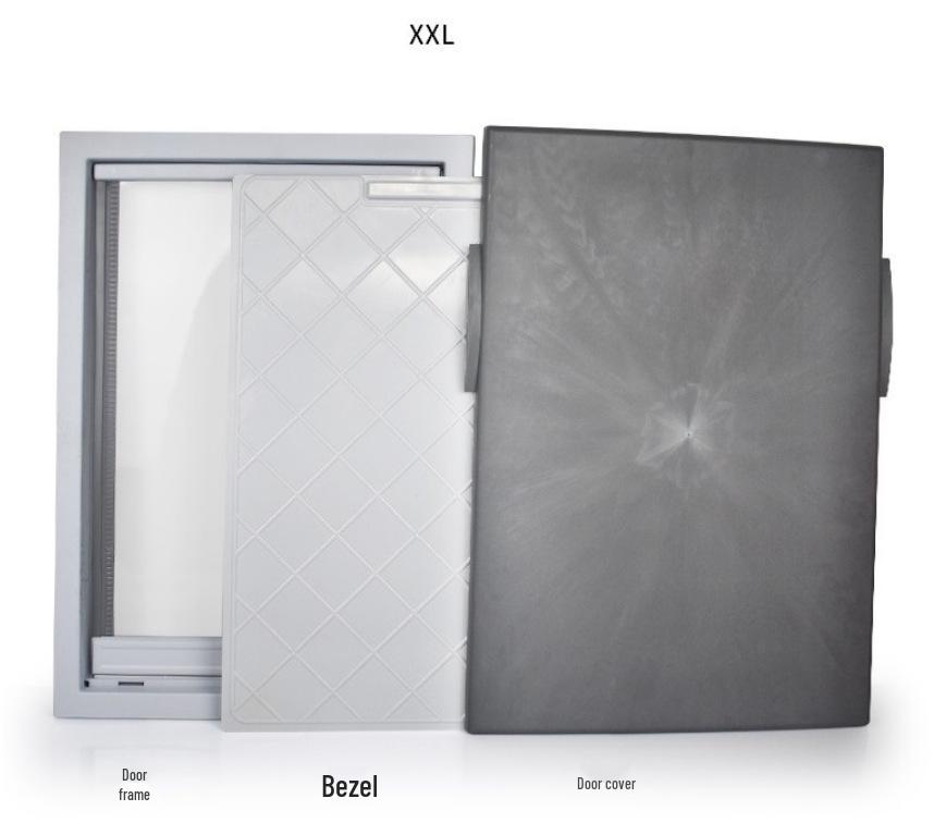 Large PVC Pet Door with Magnetic Closure for Wooden Doors and Fences, Two-Way Access for Dogs