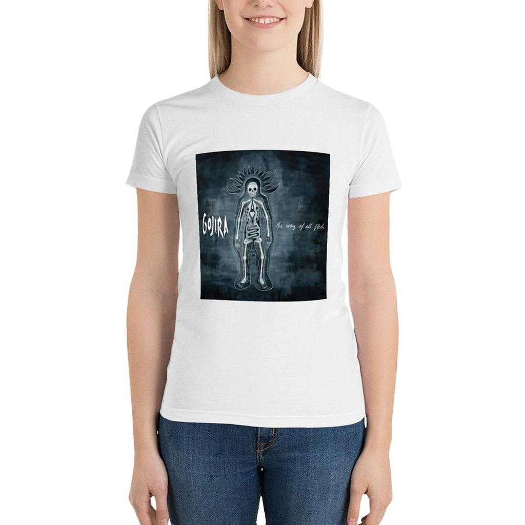 Gojira The Way Of All Flesh T-Shirt Animal Print Shirt für Mädchen Sommer Tops Sommer Top Rock And Roll T-Shirts für Frauen