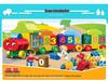 50-Piece Children's Number Train Puzzle Blocks with Storage Bucket