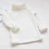 Mädchen Kinder Langarm Hoher Kragen T-Shirt Herbst Basic Oberteil