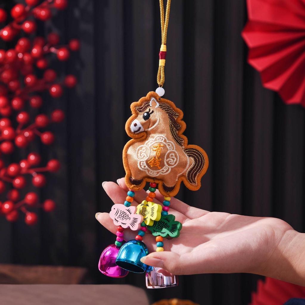 2026 Year Of The Horse Chinese Style Incense Packet Bell Pendant Chinese Red Chinese Zodiac Incense Packet Tassel Pendant