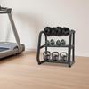 Robust Gym Equipment Organizer, Dumbbell Rack & Kettlebell Holder 220 Lbs Capacity for Weight Plates & Free Weights Organization
