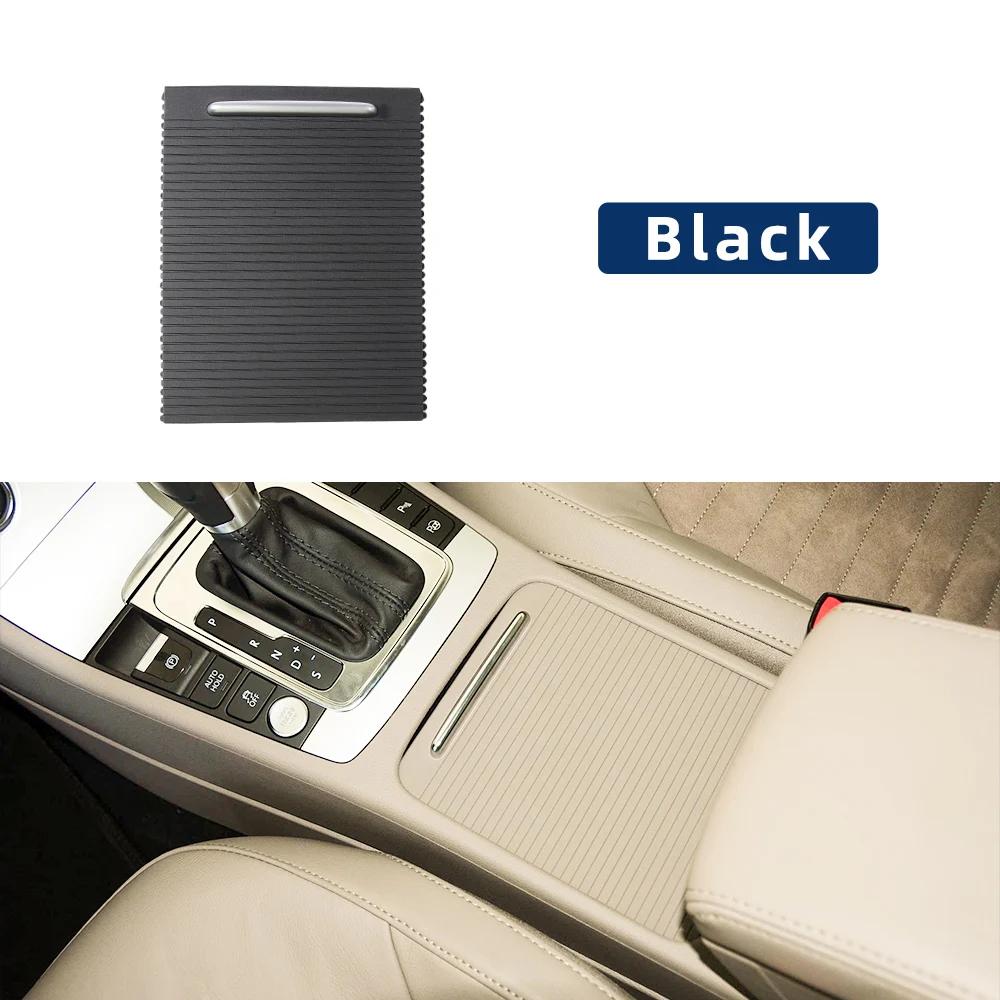 Car Console Drink Armrest Center Console Cup Holder Roller Cover Water Cup Holder Panel Cap Replacement For Passat B6 B7 CC Black-1PC