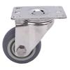 3 Inch Caster 304 Stainless Steel Plate TPR Wheel Quiet Rotating Universal Caster for Cart Furniture Workbench