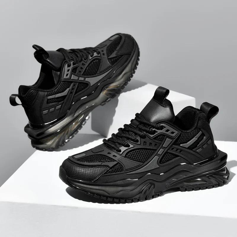 Dad Shoes Men'S Mesh Upper Spor Casual Large Size Slip-On Running Shoes Trendy Popcorn Bottom Youth Fashion Sneakers