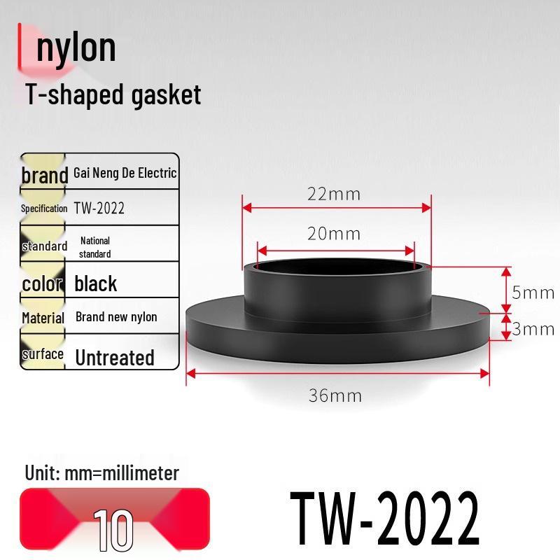 T-förmiger Nylon-Kunststoff-Dichtungsring und Schraubwellenhülse (Für dich: M2-M35)