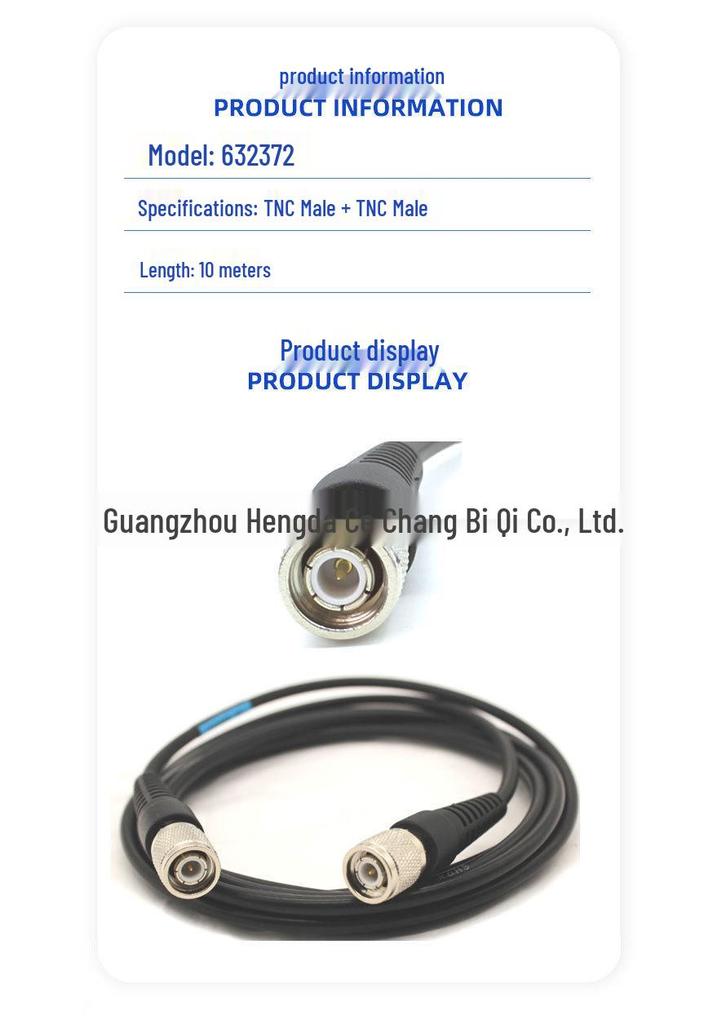 GEV119 Satellite Antenna Cable, TNC Male-to-Male, Compatible with Leica Host Connection