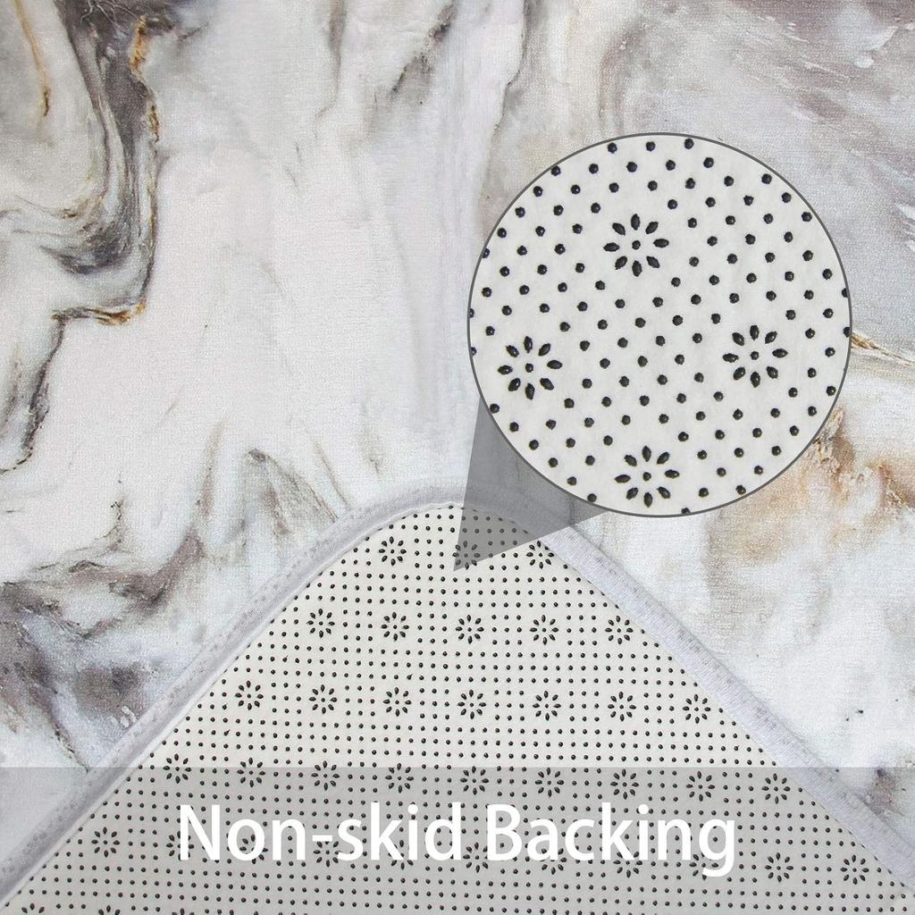 Marble Bathroom Sets With Shower Curtain And Rugs And Accessories, Abstract Grey Gold White, Modern, Gray Bathroom Decor Set