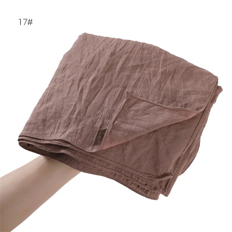 Women Big Size Plain Solid Cotton Rayon Hijab Scarf Lady High Quality Wraps and Shawls Musulman Headband Islamic Turban 180*90Cm