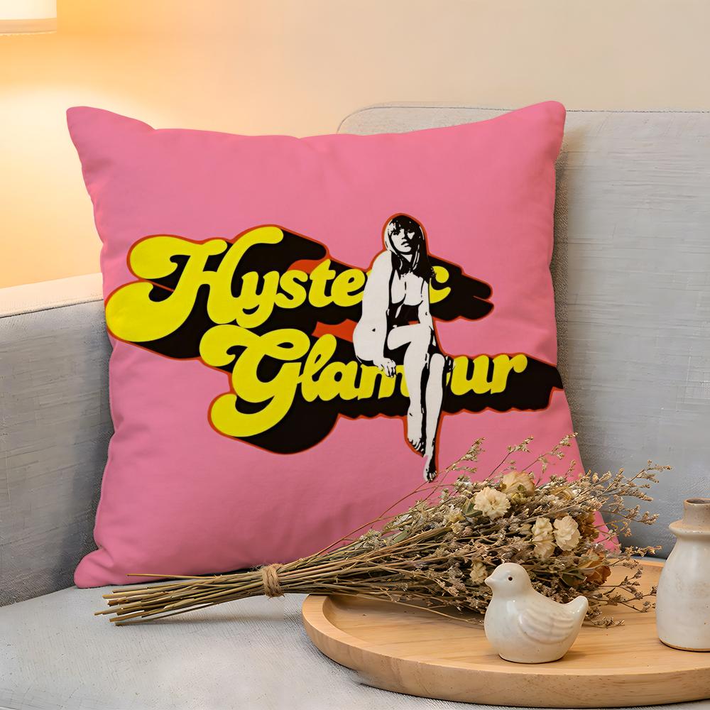 Cushion Cover Linen SkinFriendly Soft Decorative Case For Sofa Home Decor Cool HHysteric Glamour Girl Pillow cover