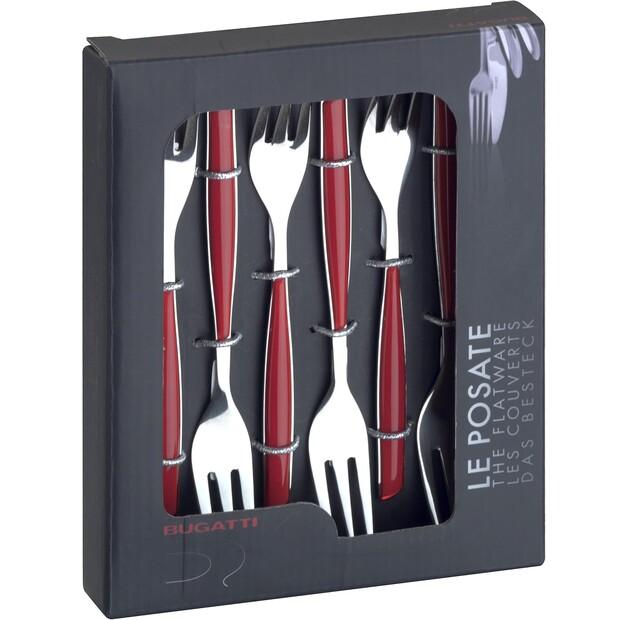 Набор вилок для торта Bugatti Glamour, оранжевые, 6 шт (GLOU-021F17/6)