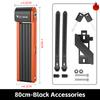 WEST BIKING Foldable Bike Lock Key Strong Security Anti-theft Bicycle Password Lock Heavy Chain Cable Padlock Motorcycle Lock 4