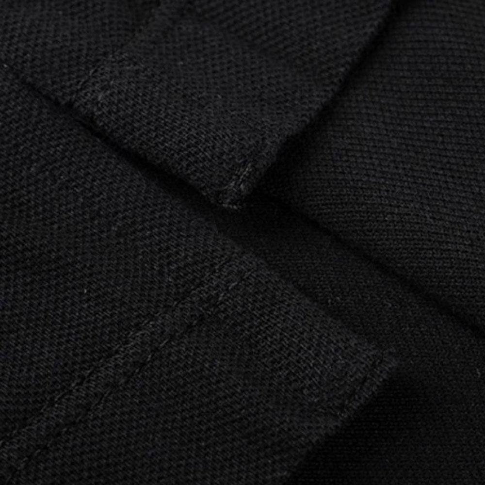 Emporio Armani EA7 Striped Trim Logo Short Sleeve Polo Shirt Men Tops Black 3RPF24-PJ5SZ-1200