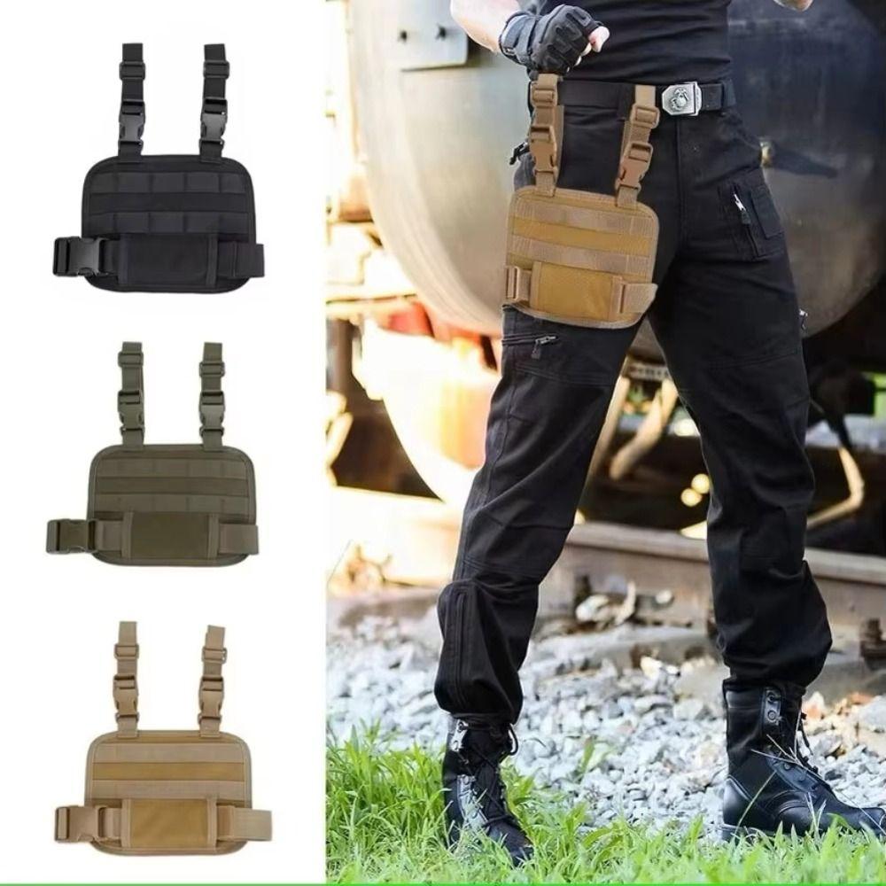 Quick Release Buckle Thigh Strap Pouch Adjustable Thigh Rig Panel Drop Leg Platform  Men Male