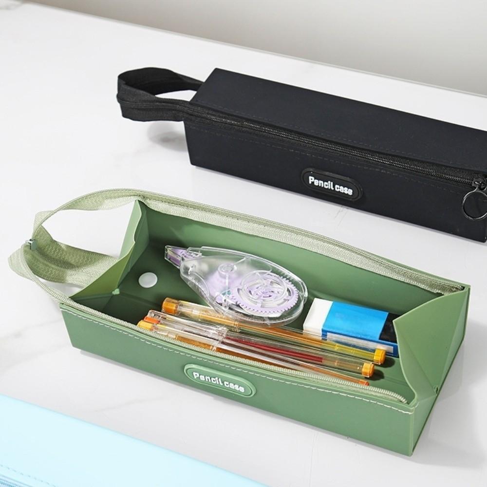 Zipper Silicone Pencil Case Large Capacity Pencil Bag Pencil Box Stationery Organizer Girls Boys