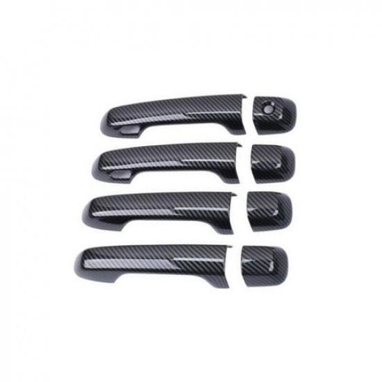 For Lexus GX460 2010-2022 Carbon Fiber Outside Smart Door Handle Cover Trim 8pcs