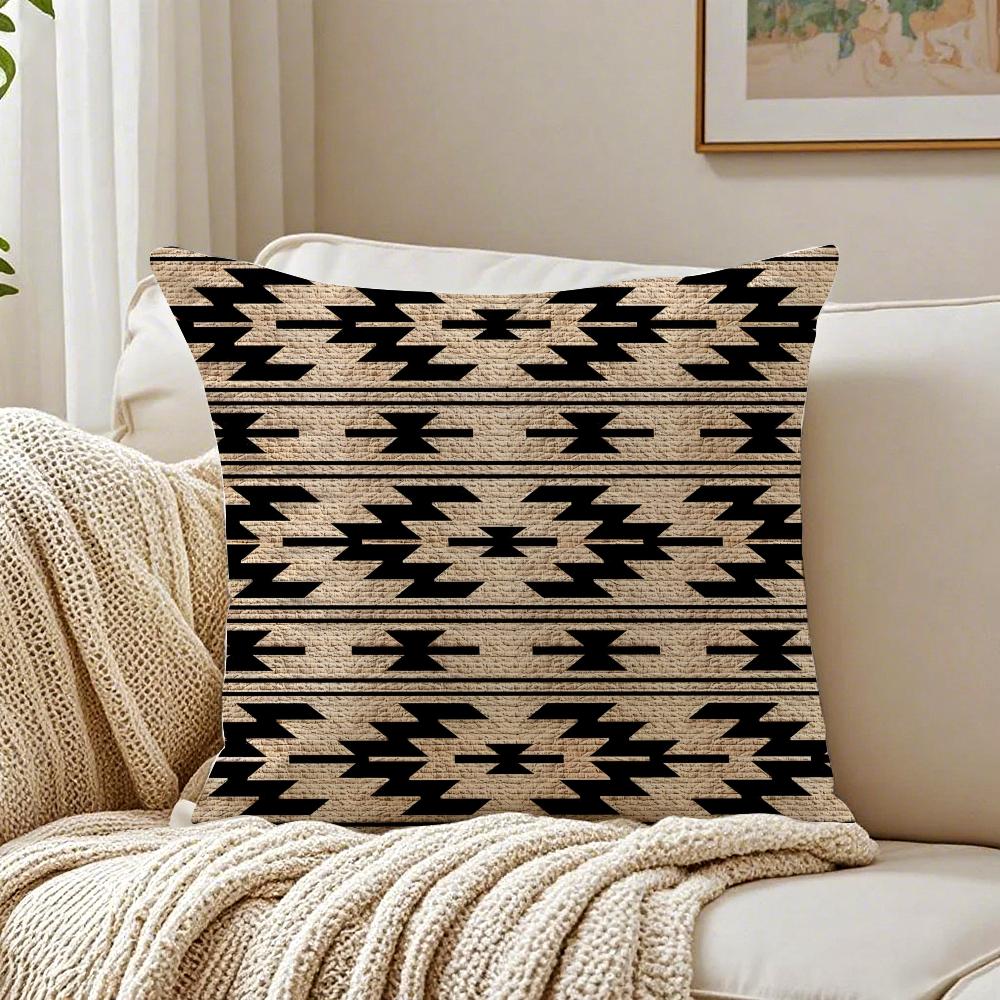 Türkischer Kilim Teppich Kissenbezug Beidseitiger Plüsch Sofakissenbezüge Bio Atmungsaktiv Verdeckter Reißverschluss