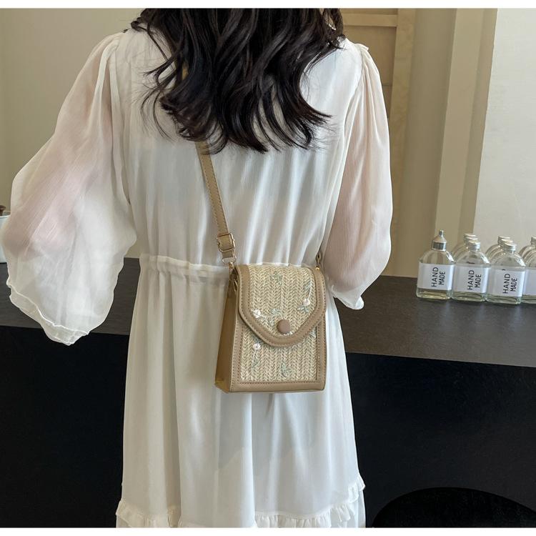 Mobile Phone Bag Women All Take Straw Bag All Take A Single Shoulder Crossbody Bag