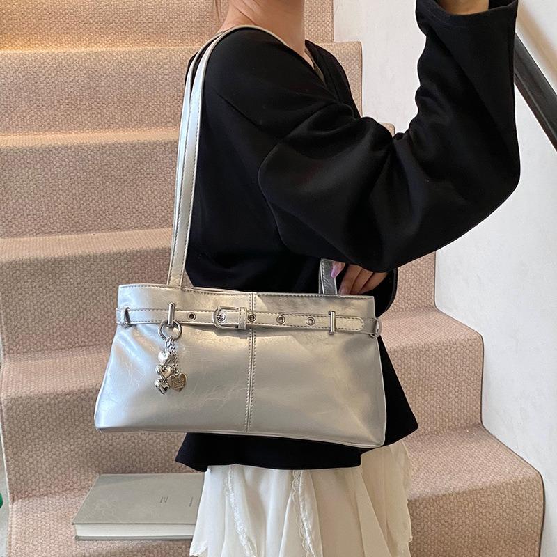 Spring and summer small bag women's new high-end shoulder armpit bag fashionable portable work tote bag