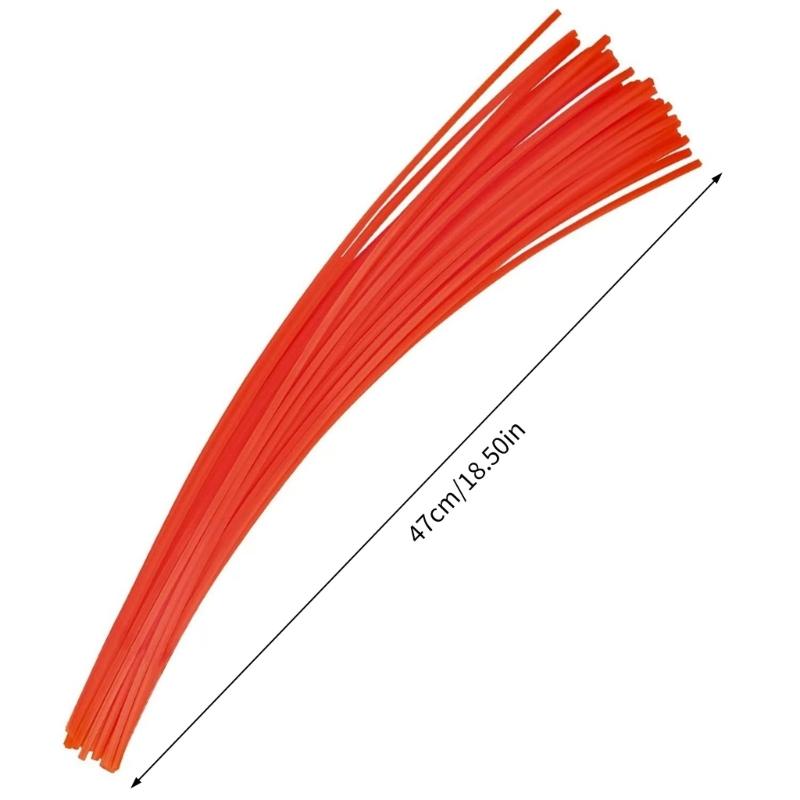 25Pcs Nylon Pre Cut Trimmer Line 18.5inch Long Cutting Trimmer Line for Walk Behind String Mower Accessories Enduring