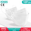 Adult Fish Shape Certified KN95 FFP2 Mask 4 Layers Black Fabric Mascarillas Mouth FPP2 Face Mask KN95 Filter Respirator ffp2mask