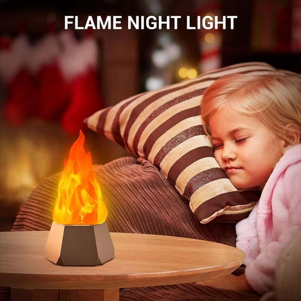 Waterproof Design LED Simulation Flame Light USB USB Desktop Nightlight  Outdoor Use
