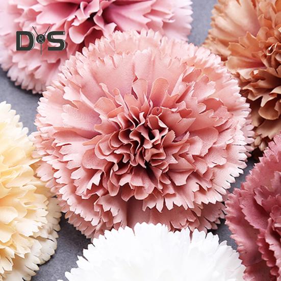 10 Pcs Artificial Carnation Flowers Handmade Faux Silk Flowers Fake Carnation Blooms for DIY Crafts Wedding Baby Showers Decorations