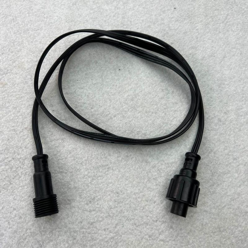 xConnect Type BLACK Flat 18AWG 3 Core Waterproof Extension Cable,one End with Male,the Other End with Female