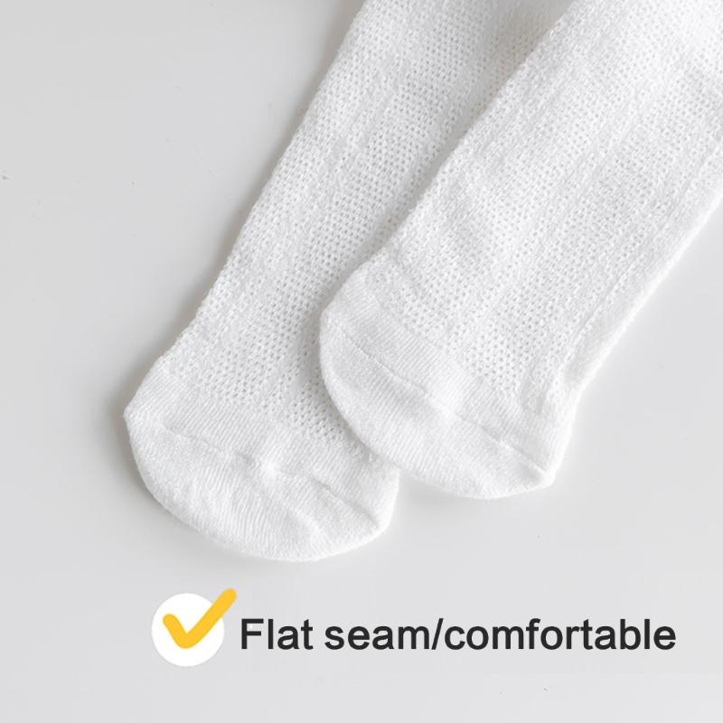Süße Spitzenrüschen Baby Strümpfe Schleifen-Dekor Kinder Kniehoch Baumwolle Säuglinge Lange Schlauchsocken Stilvolle Strumpfwaren