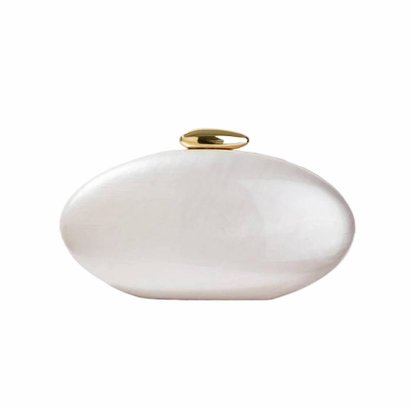 Shell Clutch Evening Party New Crossbody Fashion Oval Acrylic Wedding Shoulder Women's Small Handbag Round Bag Luxury Brand Bag