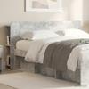 Headboard Cabinet with Storage Concrete Grey Engineered Wood