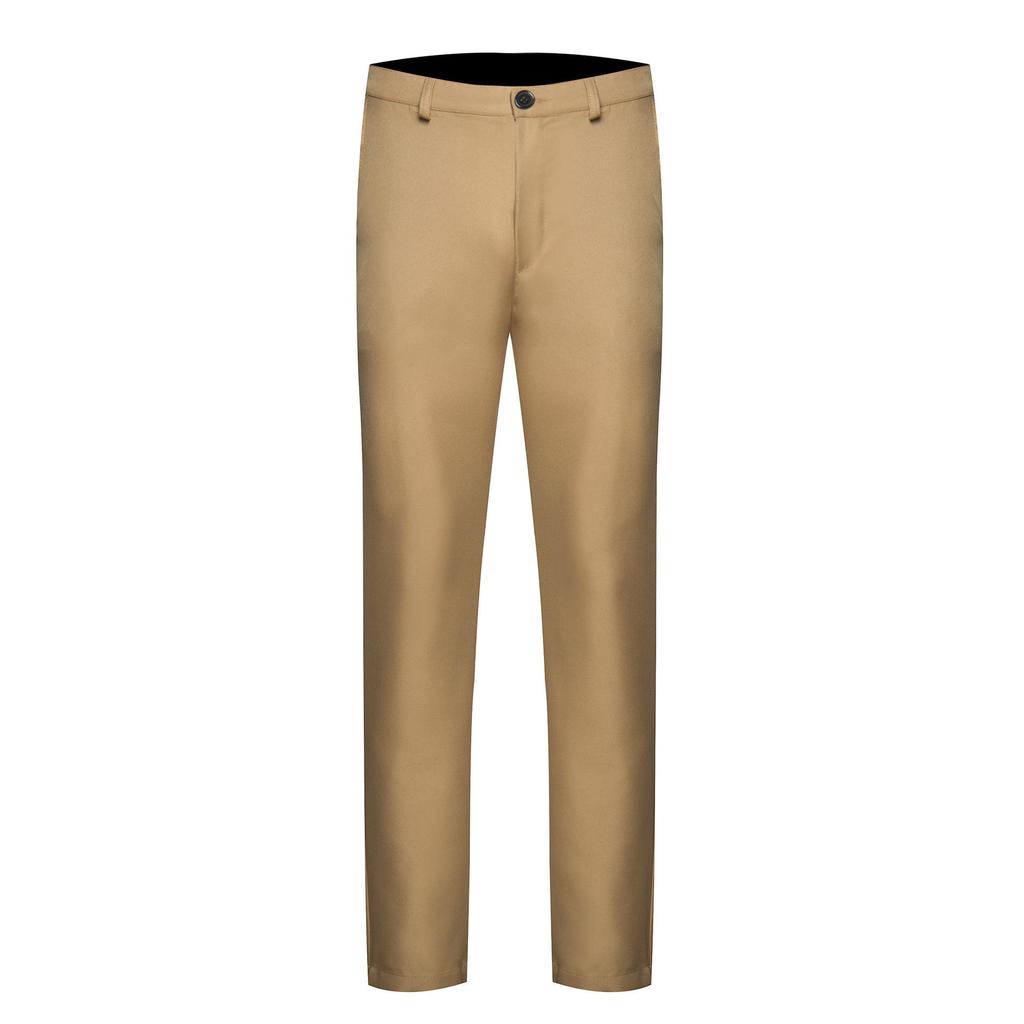Men's Slim Straight Korean Fashion Business Casual Trousers - Solid Color