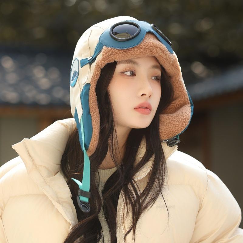 Pilotes parents-enfants d'automne et d'hiver Garçons et filles Bonnets d'oreille épais coupe-vent et chauds Bonnets de neige