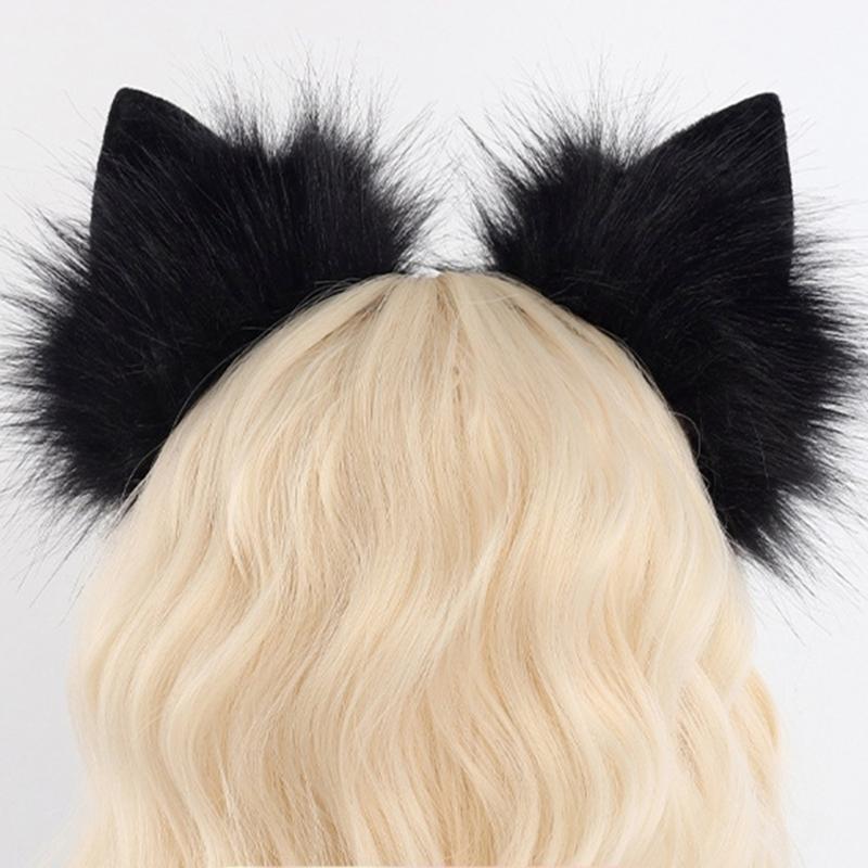 Fuchsohren-Stirnband mit Schwanz Fuchs Katzenohren und Schwanz Set Halloween Cosplay Party Fuchs Kostüm Zubehör Kind Erwachsener