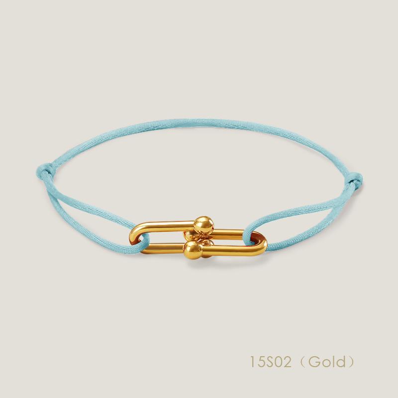 High Quality Classic Small U-Shape Charm Bracelets for Women Adjustable Silk Rope Bracelet Female Jewelry Gifts Wholesale