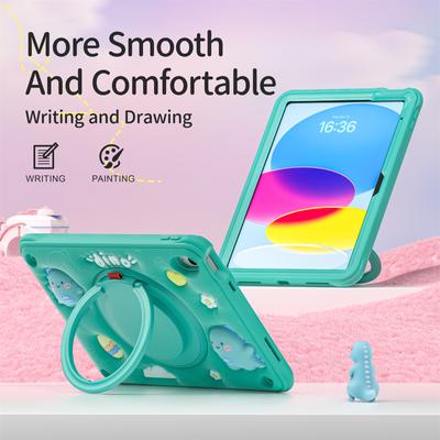 For iPad (2025)/10.9 (2022) Case Kickstand PC+Silicone+TPU Tablet Cover