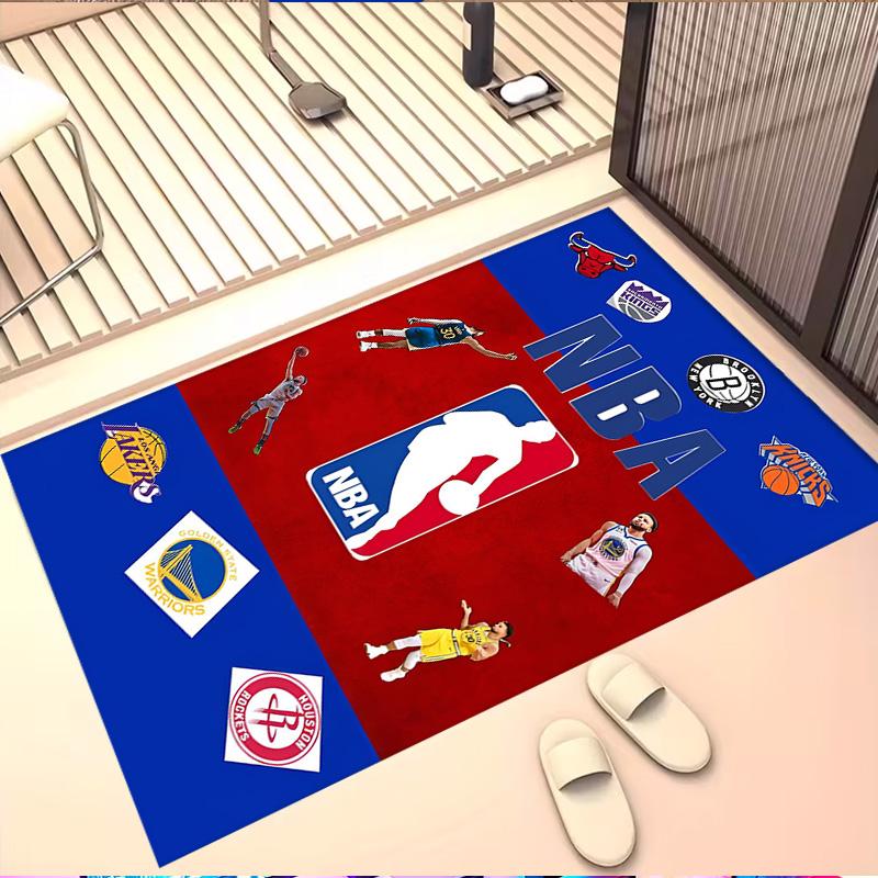 NBA Print Rug, Washable Floor Carpet, For Entryway Dorm Laundry Room Office Study, Home Decor Birthday Christmas Gift