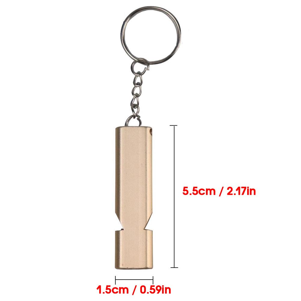 Płaski stop aluminium dwuczęstotliwościowy gwizdek survivalowy podwójna tuba survival na zewnątrz wyposażenie narzędzie EDC