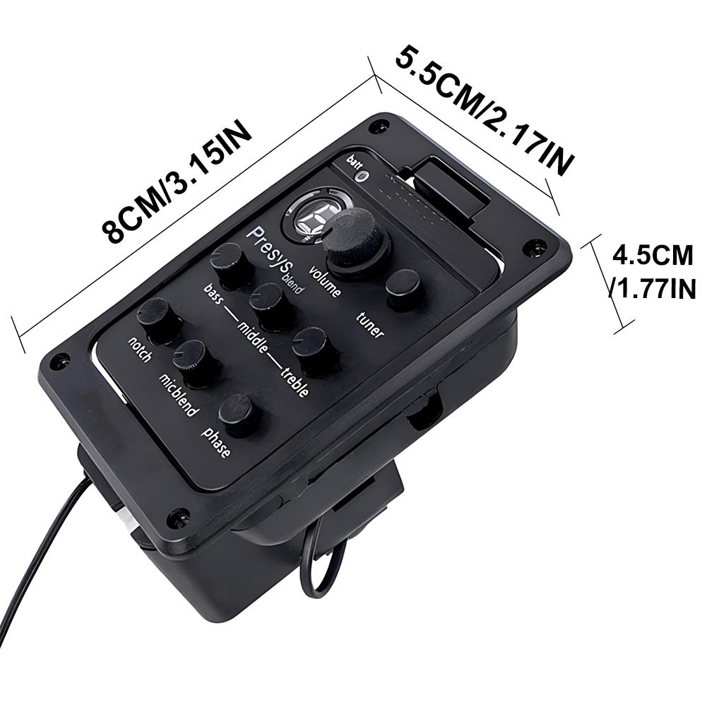 Doză pentru chitară acustică 201/301 EQ Acordor Doză piezo Preamp pentru chitară acustică Egalizator cu 4 benzi Preamplificatoare de bord pentru Fishman Presys