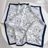 New Versatile Fashion Small Scarf Simulation Silk Small Square Scarf Advanced Sense Old Money Wind Wear Decorative Women's Silk Scarf