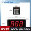Queue Wireless Calling System Que Number Machine for Clinic Kitchen Office Consult Room Counter Bank LED Display Plug and Play Caller Queue Number