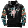 Vintage 3D Print Men's Hoodies Indian Style Pullover Oversized Casual Sweatshirt Tops Male Daily Streetwear Y2k Clothing For Men