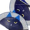 Cartoon Cat Hand Fan Chinese Japanese Folding Fan Silk Handheld Fan for Wedding Dancing Party Church Gifts Decoration