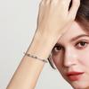Himmelblauer Topas Inlay S925 Sterling Silber Armband - Kristall-Design für Damen, Ideales Geschenk für Freunde oder Geburtstage